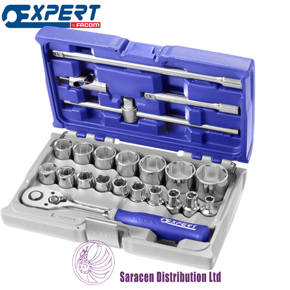 EXPERT BY FACOM 1/2" SOCKET AND ACCESSORY SET - METRIC - 22 PIECES - E032900