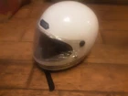 SHOEI  ES FIBREGLASS FULLFACE HELMET WHITE SIZE 59 RAC GROUP B, ACU GOLD, 1977