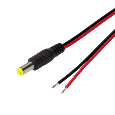 DC Hohlstecker 5,5x2,1 mit Anschlusskabel 25cm Stromkabel Steckverbinder für DIY