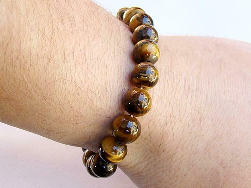 Tigerauge Armband Kugelarmband Ø 8 mm / 19 cm - Bild 2 von 2