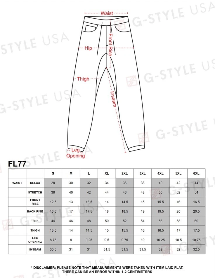 G-Style USA Men's Jogger Heavy Weight Fleece Cargo Pocket Sweat Pants S~6XL-FL77 - Image 2 of 2