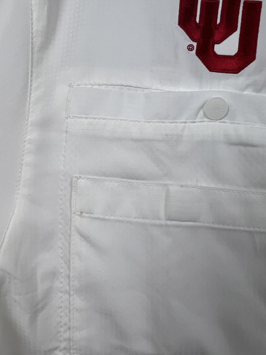 Columbia Oklahoma Sooners Shirt Mens S PFG Omni-Shade Red
