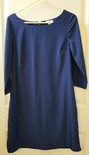 Old Navy Blue Shift Dress with Long Sleeve & Zip Closure Womens Size SP