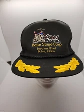 Vintage Boise Stage Stop Snapback Idaho USA Trucker Hat Yellow Leaves