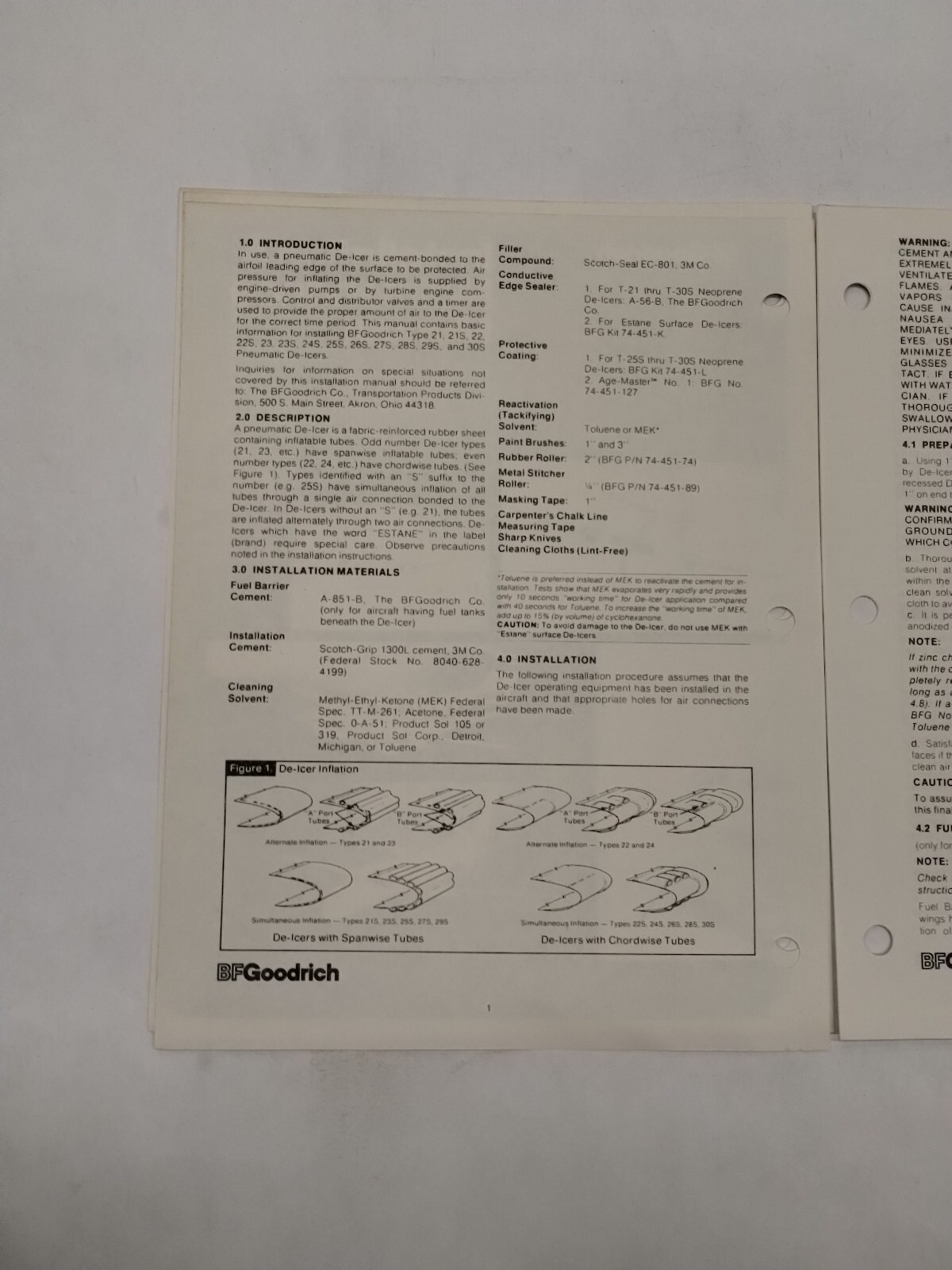 BF Goodrich Pneumatic De-Icers Supplementary Maintenance Operations-Copy