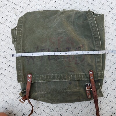 Vtg USFS Forest Service Olive Drab Canvas Leather Shoulder