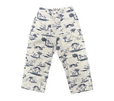 Chicos Vintage 90s Style Stick Figure Patterned Capri Pants Wide Leg Sz 0