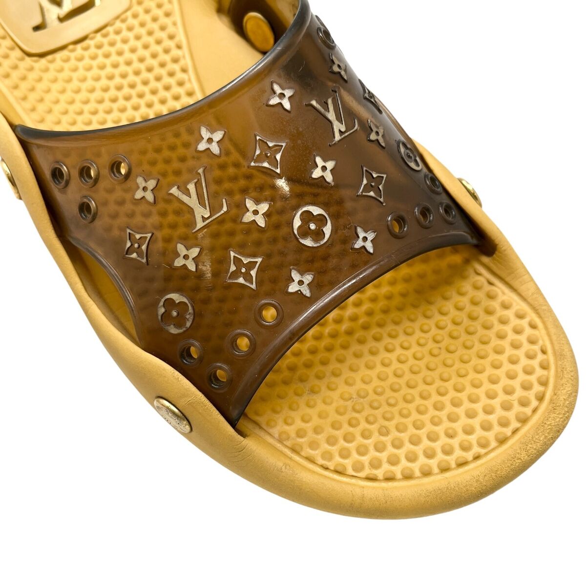 LOUIS VUITTON Vintage Monogram Logo Slide Sandals #36 US 6 LOUIS VUITTON Vintage Monogram Logo Slide Sandals #36 US 6