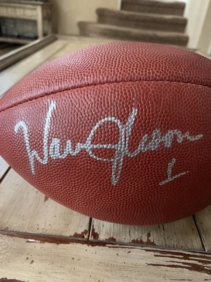 Warren Moon Autographed/Signed Football JSA Sticker Houston Oilers PLEASE READ - Image 2 of 4