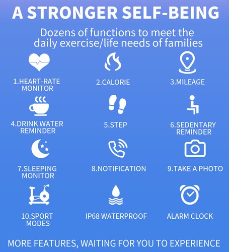 Fitness Tracker Sleep Monitoring Health Tracking Music Control Water Resistant - 第 3/15 張圖片