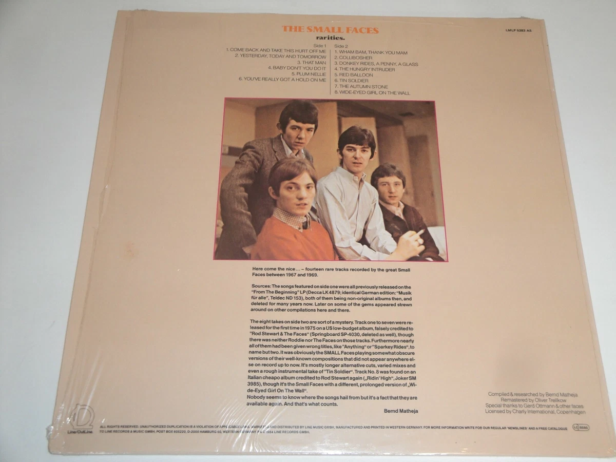 Small Faces Rarities Ger LP Line Outline OLLP 5283 Comp