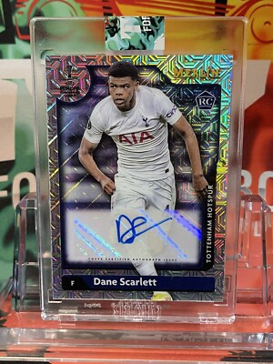 2021-2022 Topps Merlin Chrome UEFA Dane Scarlett Auto /99 Mojo Refractor RC TOT