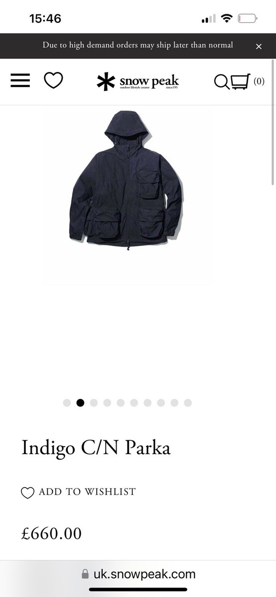 snow peak c/n parka Liam Gallagher rare L/XL oversized RRP snow peak c/n parka Liam Gallagher rare L/XL oversized RRP