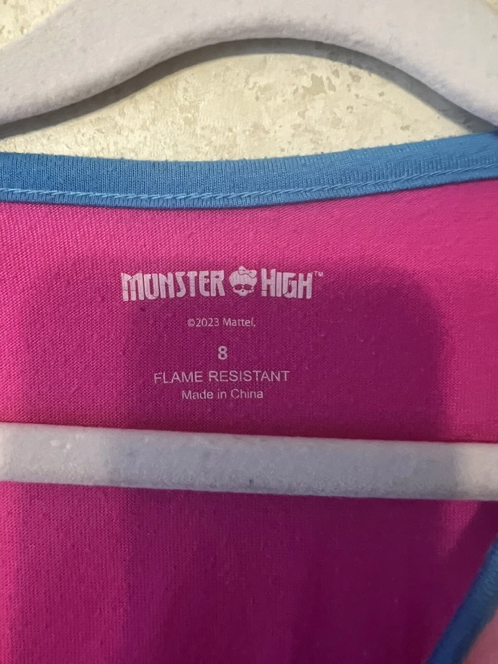 Talla 8 Niñas Monster High Vestido Camisón Ropa de Dormir Rosa Vestido Pijama Foto 3 de 4