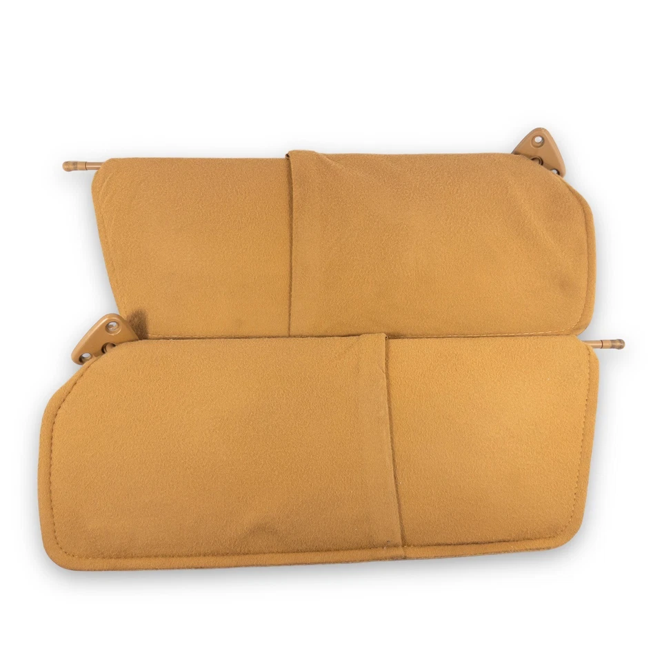 Dodge Dakota 1987-1996 conjunto de par de parasoles para conductor pasajero marrón tostado tela Foto 3 de 4