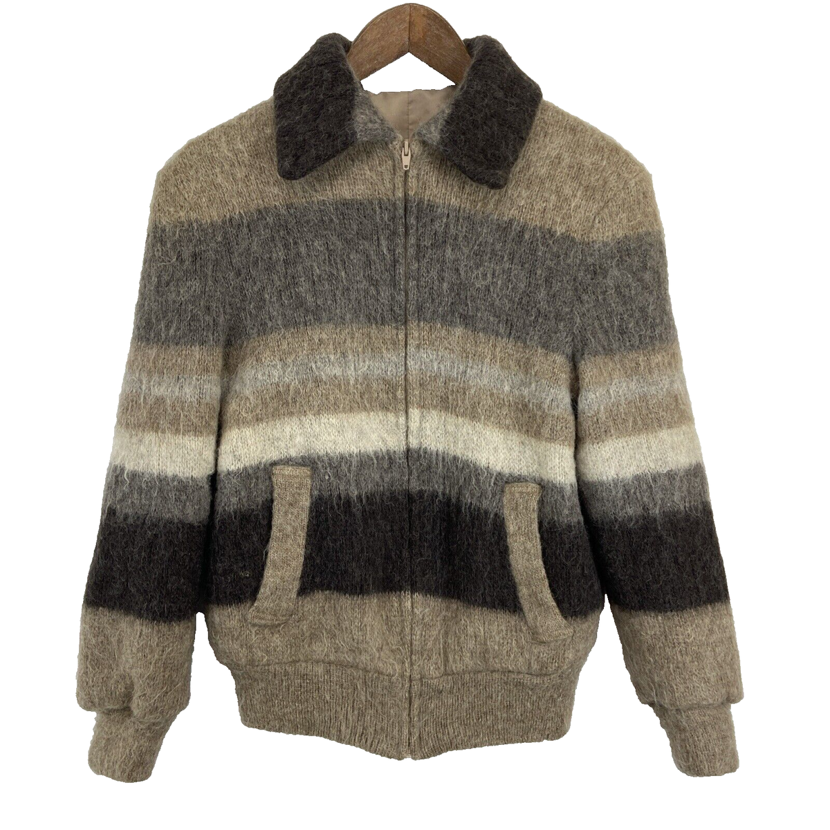 Vintage Alafoss IceWool Icelandic Virgin Wool Jacket Zip Sweater