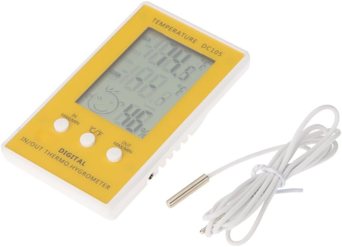 DC105 New Mini Digital LCD Indoor Outdoor Weather Humidity Hygrometer Thermomete