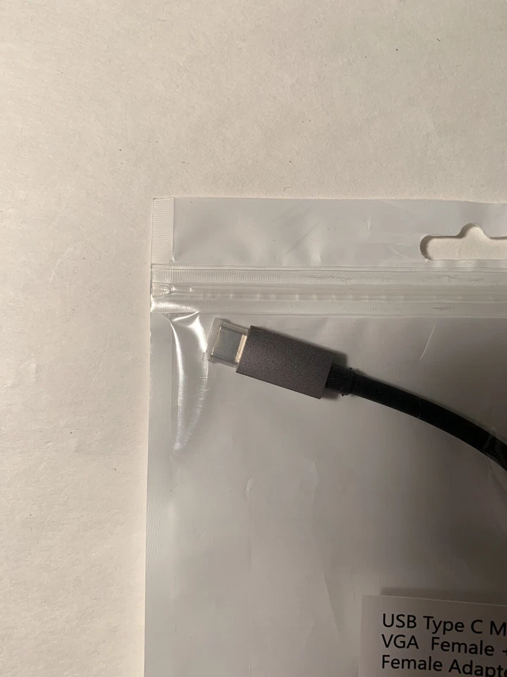 4inch USB 3 Type C Male to VGA Female Adapter Cable New - Image 4 of 4