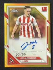 Isak Johannesson 2025-26 Topps Chrome Bundesliga Gold Refractor Auto /50 #BA-IJ