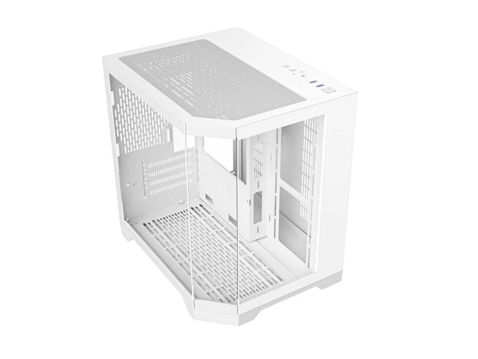 DIYPC DIY-CUBE03-W White Dual USB3.0 Tempered Glass Micro ATX Gaming Computer - Image 3 of 4