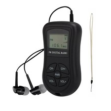 8 V Receiving Sensitivity FM Radio Receiver DSP Stereo Audio Sound Earphone aq