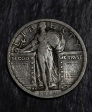 1919 S Standing Liberty Quarter Choice VF Near XF........Lot 4409