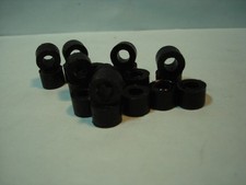10PR SILICONE BLACK REAR TIRES FITS TYCO 440 440X2 LIFE LIKE FASTTRACKER SUPER 3