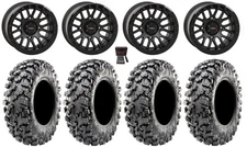 System 3 SB-9 Bdlk 15"Wheels Matte Bk 30"Carnivore R/T Tires Renegade Outlander