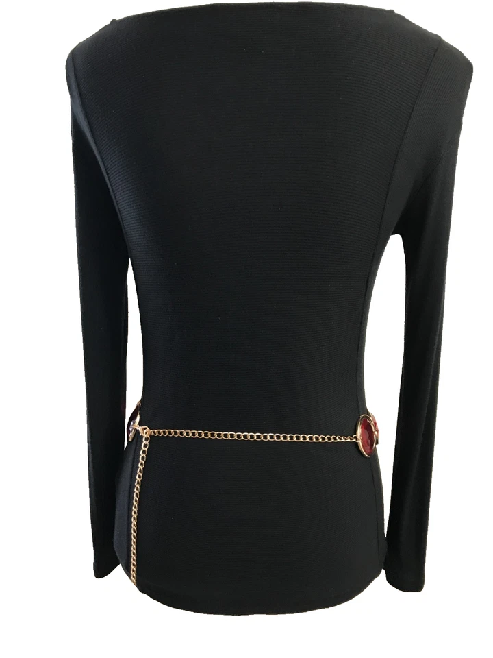 Женская цепочка ремень один размер золото винтажный красный стразы металлический платье повседневные женщины - Изображение 3 из 4