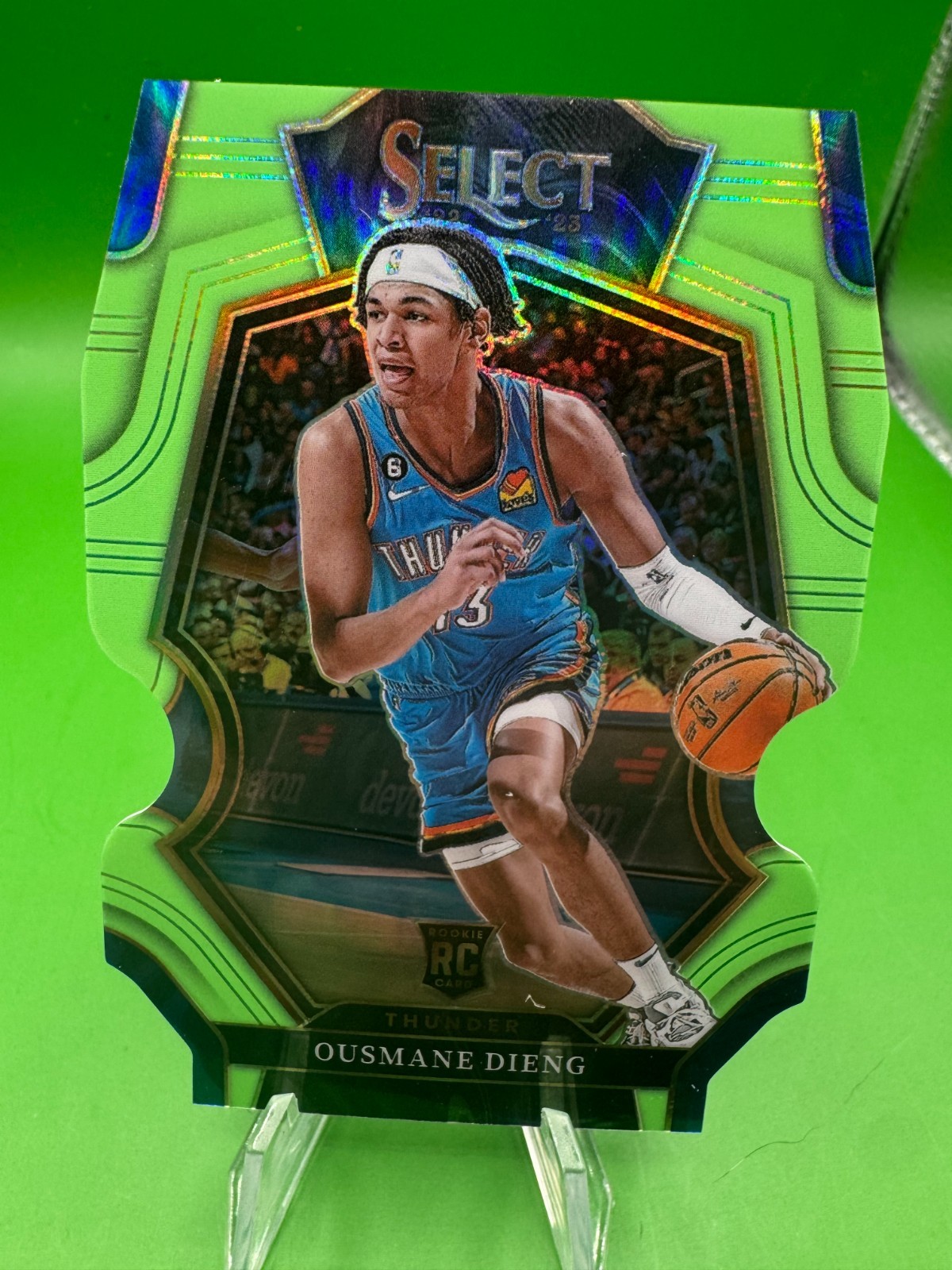 2022-23 Select-Premier Level Ousmane Dieng #190 Light Green Prizm Die Cut /49