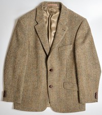 Peter Christian Harris Tweed Jacket Men’s 42S Brown Herringbone Wool Blazer