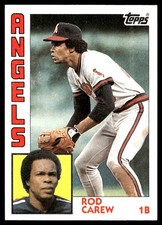 Rod Carew 1984 Topps #600 California Angels FREE SHIPPING AutographDen