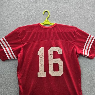 VINTAGE San Francisco 49ers Men Jersey XL Red Rawlings Joe Montana