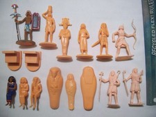 16 RARE ATLANTIC EGYPTIANS MUMMY THRONES 1/32 54MM 60MM PLASTIC PLAYSET