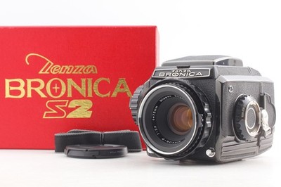 BOXED [N MINT] Zenza Bronica S2 S2A Black Late Film Camera 75mm f