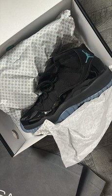 Jordan Air Jordan 11 Boys Black Blue High Top Lace Up Sneakers