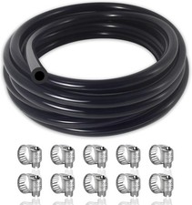 Vacuum Hose Automotive, 10 FT 3/16 Inch ID Silicone Vacuum Line with 10PCS Clamp