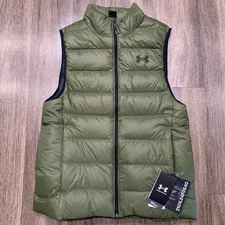 Under Armour Vest Men’s Small Green Legend Down Puffer 600 Fill Storm Infrared