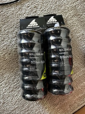 2x 4 Rollerblade Inliner Rollen 80mm 82A Neu