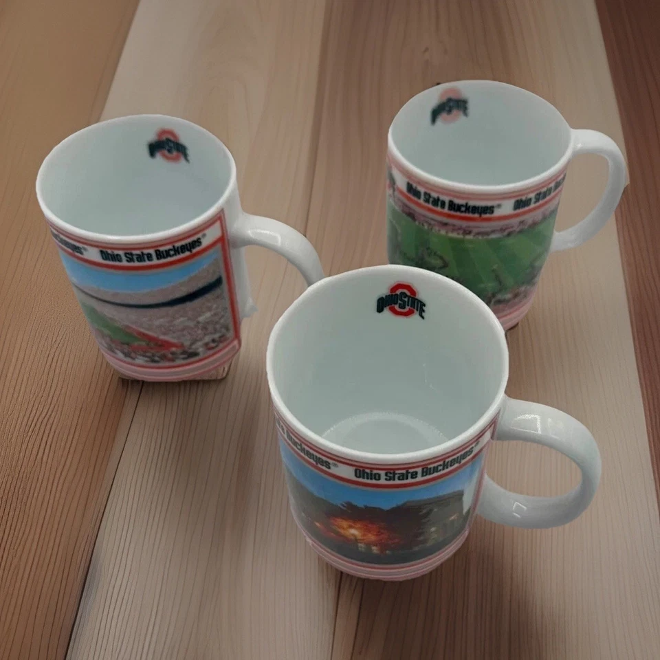 Ohio State Buckeyes Danbury Mint Game Day Mugs Set of 3 – Mid 2000s NCAA - Image 2 of 4