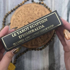 Circa 1999 Le Tarot Egyptien D' Esmeralda 78 Card Vintage Tarot Deck USED