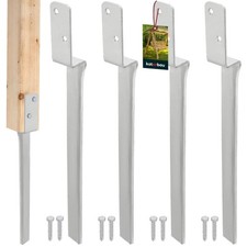 4 x Senkpfostenhalter - Stahl verzinkt - 50 c...