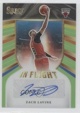 2020-21 Select In Flight Signatures Neon Green Prizm 48/99 Zach LaVine Auto hs9