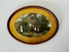 Antique Painting Countryside Framed / European Scene / Dutch Scene