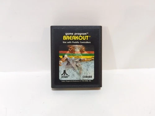 Breakout  (Atari 2600, 1978).  Cartridge, tested.