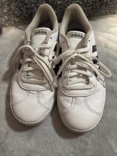 Size 5 Kids 7 In Women s Size - adidas Grand Court 2.0 White Black Tennis Shoes