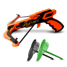 KHAMPA Wooden Crossbow Fly Killer Bug Fly Swatter Arrows Bug Assault Pistol Set