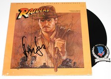 HARRISON FORD SIGNED RAIDERS OF THE LOST ARK MOVIE SOUNDTRACK VINYL BECKETT COA