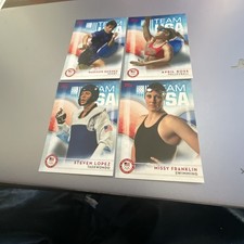 Topps Team USA Sports Trading Card Lot of 4 Hughes Ross Lopez Franklin