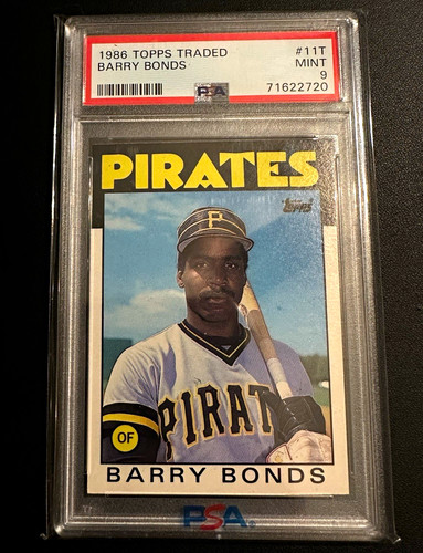 Topps 1986 Traded Barry Bonds #11T Rookie PSA 9 Pittsburgh Pirates